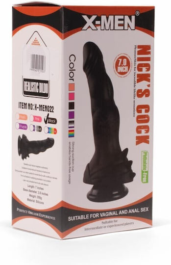 X-Men Dildo cu ventuză Negru 18 cm