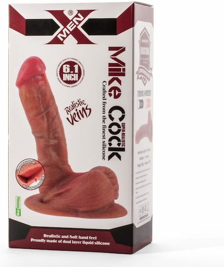 X-Men Dildo with Balls and Suction Cup Flesh 15cm