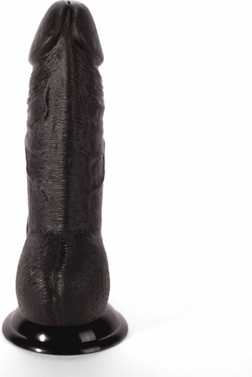 X-Men Glass Dildo with Balls and Suction Cup Black 21cm