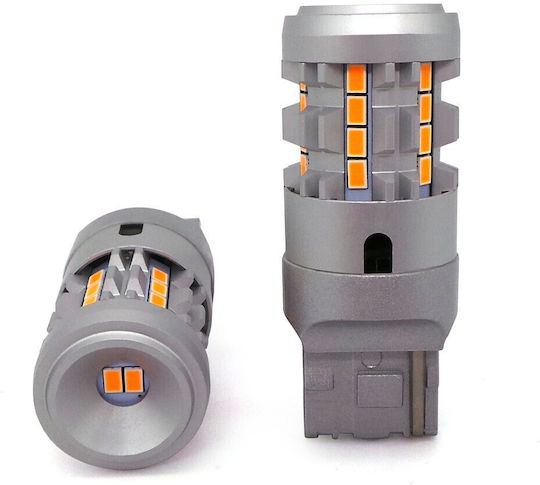 Λάμπα Αυτοκινήτου W21W / W3x16d LED Πορτοκαλί 12V 1τμχ
