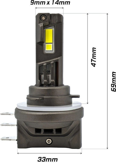Λάμπες Αυτοκινήτου H15 / DRL Canbus LED 5000K Ψυχρό Λευκό 12V / 10V 2τμχ