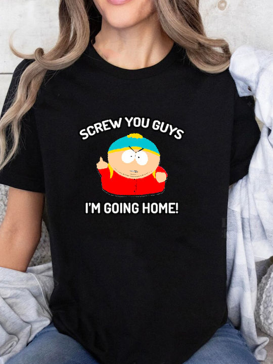 Black Tshirt South Park Screw You Guys Original Fruit Of The Loom 100% Cotton No1