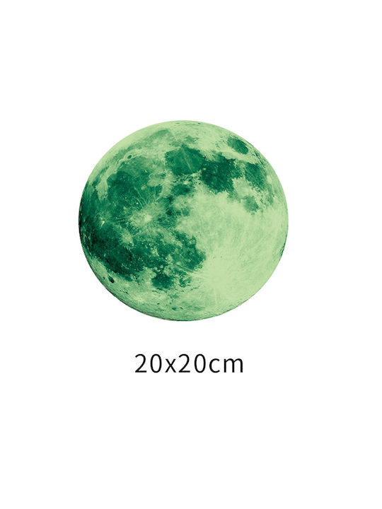 Phosphorescent Sticker, Moon Earth's Natural Satellite, Glow In The Dark, Self-adhesive, 20cm, Original Deals®