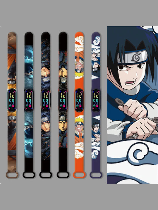 Παιδικό Αδιάβροχο Ρολόι Naruto Με Οθόνη Led Ag-057 Καφέ