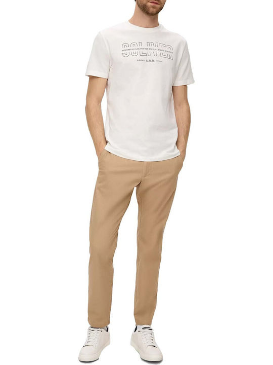 S.Oliver Herrenhose Chino in Normaler Passform Beige