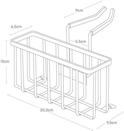 Yamazaki Organizer Für Die Küchenspüle Aus Inox Edelstahl Weiß 18.5x20.3x14cm