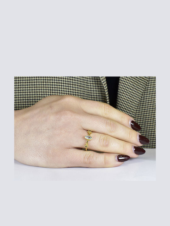 Elor Damen Ring aus Silber Vergoldet