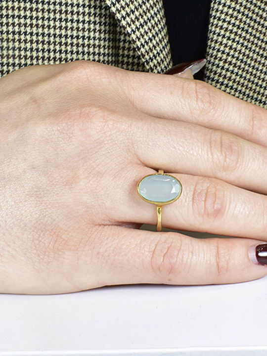 Elor Damen Ring aus Silber Vergoldet