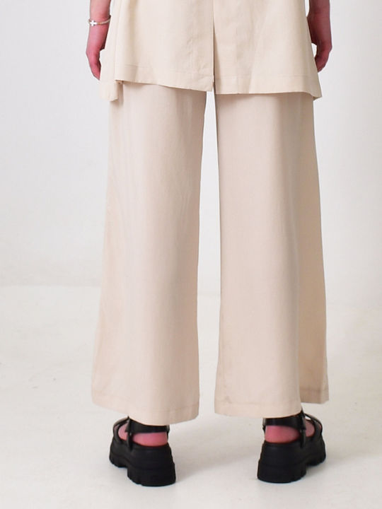Damen Stoff Hose Beige
