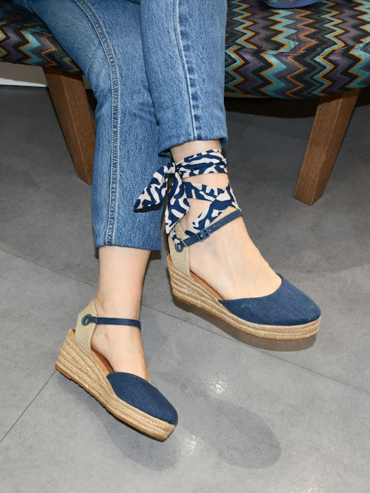Jeep Footwear Women's Fabric Platform Espadrilles Blue JL41541A