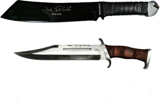 Messer Schwarz in Leder-Gehäuse
