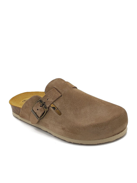 Afelpado Anatomical Leather Women's Slippers Beige
