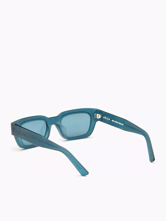 Akila Apollo Raw Unisex Sunglasses with Blue Plastic Frame and Blue Lens ZEDR/36/36/1925R/49/21