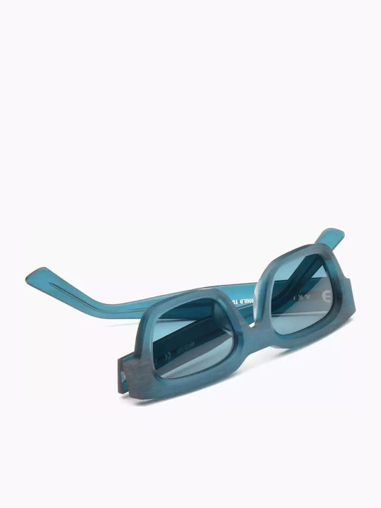 Akila Apollo Raw Unisex Sunglasses with Blue Plastic Frame and Blue Lens ZEDR/36/36/1925R/49/21