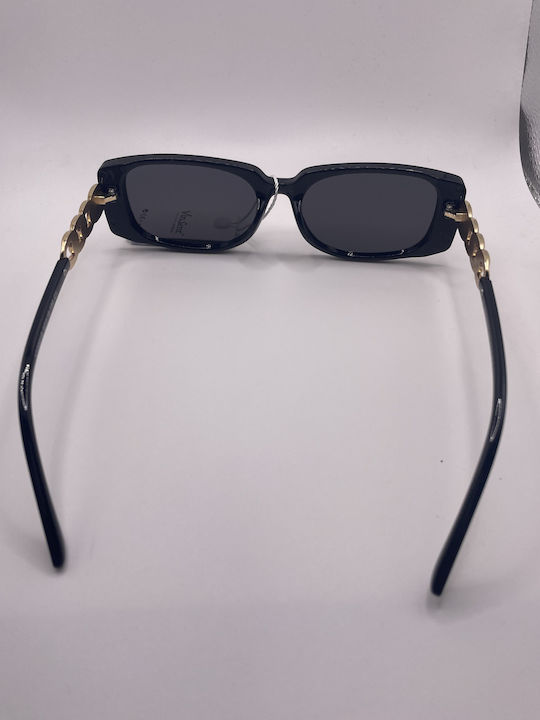 VinSent Women's Sunglasses with Black Frame and Black Gradient Lens 2467080000015