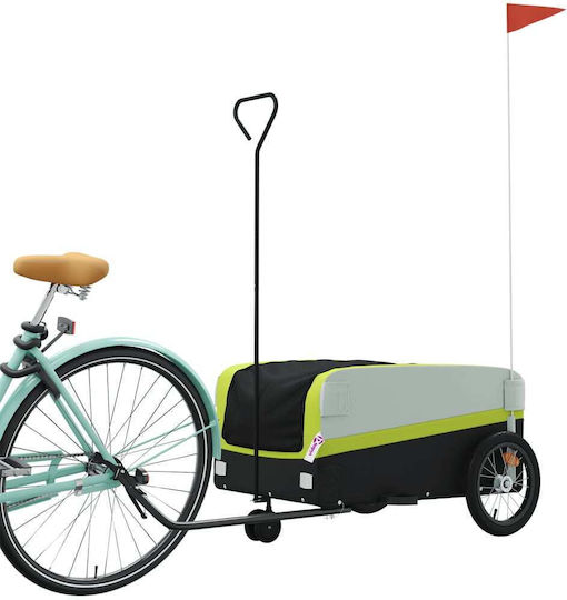 Vidaxl Bicycle Trailers Black And Green 45 Kilos Iron - Green