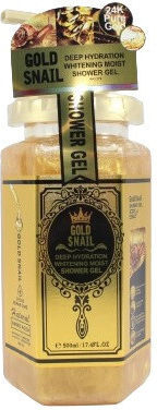 Duschgel mit 24k Gold und Schneckenextrakt, Wokali, Goldschnecke, 500 Ml