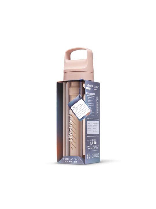 Lifestraw Παγούρι Πλαστικό με Στόμιο και Φίλτρο 650ml Ροζ