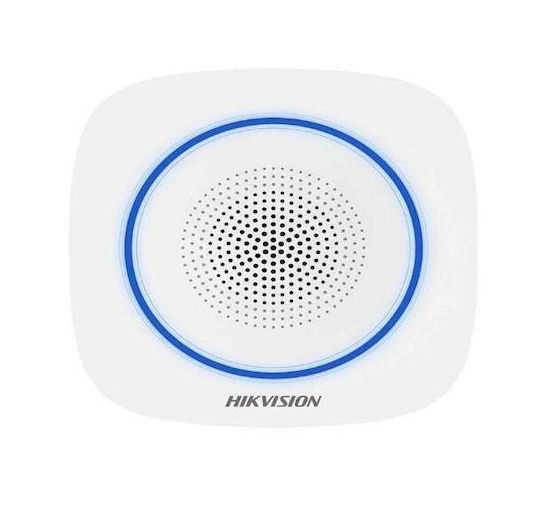 Hikvision Wireless Alarm Siren Baterie Indoor 110dB with Albastru Light 3.95x12.8cm