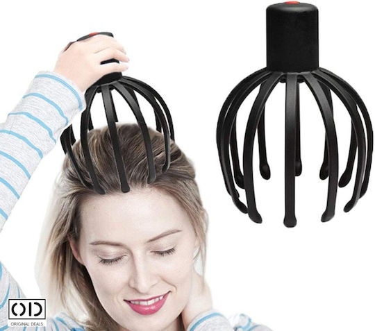 Masajator de păr pentru relaxare și wellness, unisex, 3 funcții, baterie reîncărcabilă cu litiu cu cablu USB C inclus, PVC, negru, oferte originale