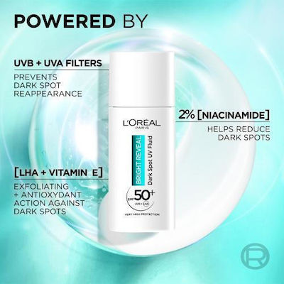 L'Oreal Paris Bright Reveal Слънцезащитна Крем За лице SPF50+ 50мл