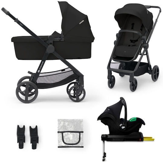 Kinderkraft Newly Бебешка количка 3 в 1 Черно