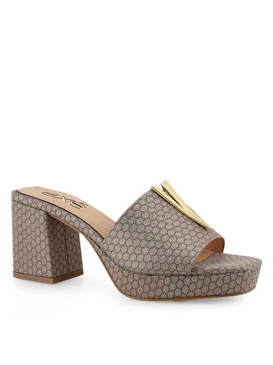 Exe Mules S4700579403p - Achali Bronze Glitter