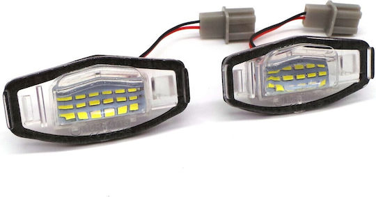 Honda License Plate Lamps Led 2x550lm, Set Of 2 Pcs