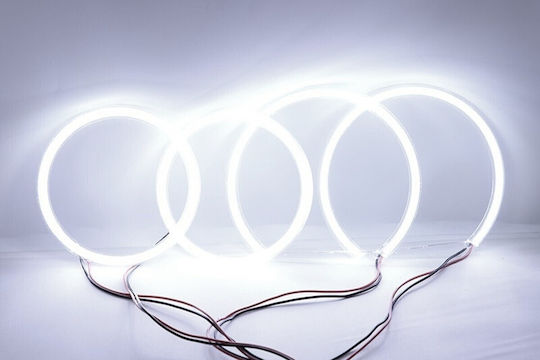 Στεφάνια Angel Eyes Φαναριoύ Αυτοκινήτου 12V BMW Σειρά 3 (E90) Λευκό Χρώμα 4τμχ