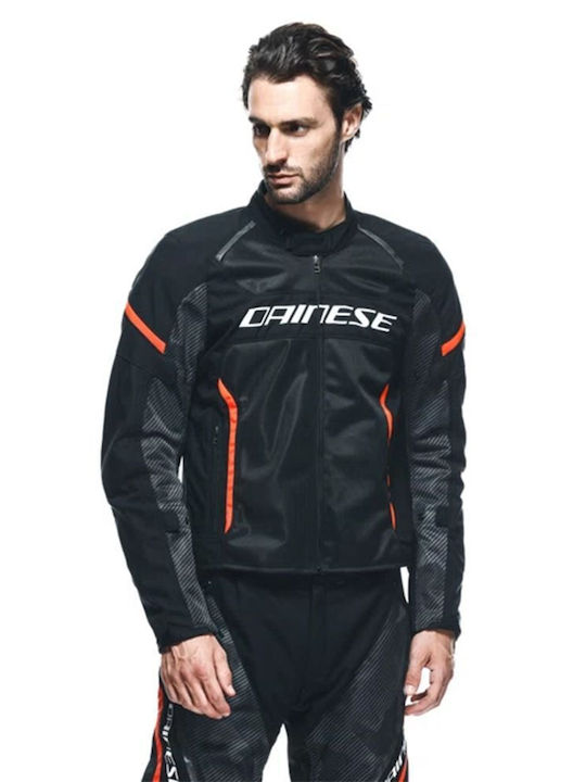 Geacă de vară Air Frame 3 Tex Negru/negru/roșu-fluo 17300003 | Dainese