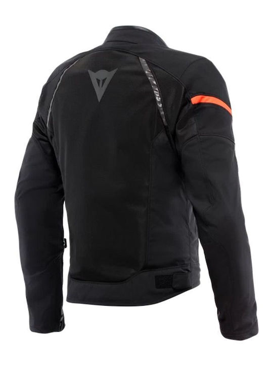 Dainese Air Frame 3 Summer Men's Motorcycle Jacket Black/Black/Red-Fluo