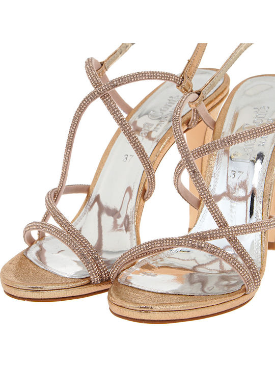 Lara Conte Madrid Πεδιλα S438b289637m - Ροζ Χρυσος Στρας S438b289637m-rose