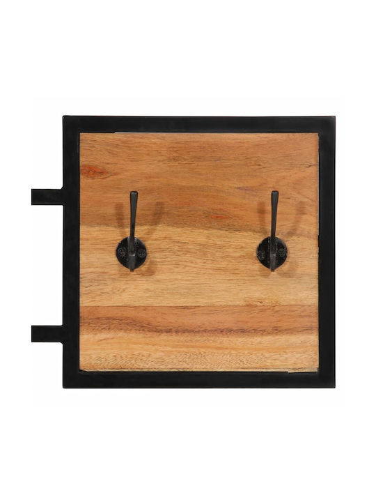 vidaXL Κρεμάστρα Τοίχου Ξύλινη 6 Θέσεων Καφέ 90x35x1cm