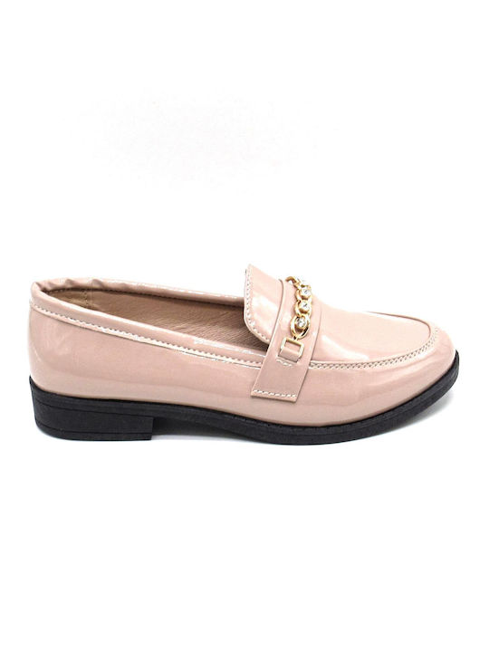 Damen Mokassin Slip-on Loafers Oro 702 Beige