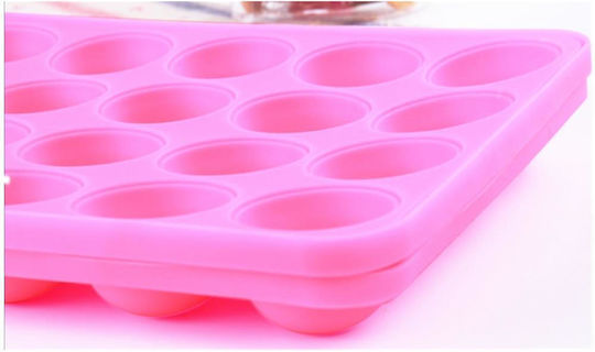 Formă de Patiserie pentru Chec Rotund din Silicon 18x22.5buc 1buc