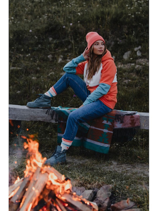 Beanie Unisex Σκούφος Πλεκτός σε Πορτοκαλί χρώμα