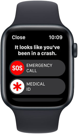 Apple Watch SE 2023 Aluminium 44mm Waterproof with Heart Rate Monitor (Midnight with Midnight Sport Band (S/M))