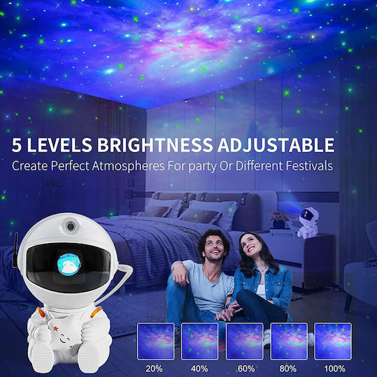 Led Kids Decorative Lamp with Color Changes White 12.5x8.5x7.6εκ.