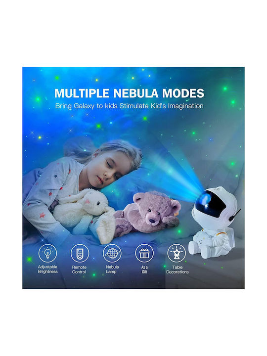 Led Kids Decorative Lamp with Color Changes White 12.5x8.5x7.6εκ.