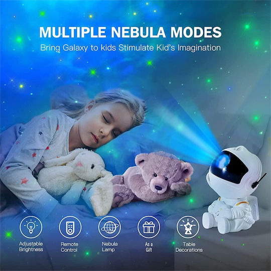 Led Kids Decorative Lamp with Color Changes White 12.5x8.5x7.6εκ.