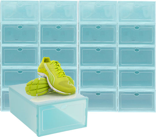 Cutie Din Plastic Pentru Depozitarea Pantofilor Albastră 23.5x33x13cm
