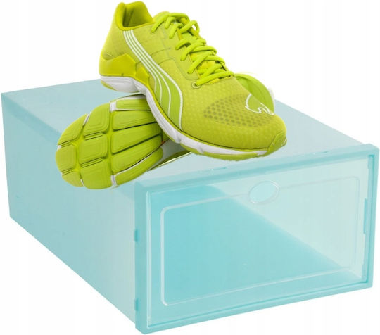 Cutie Din Plastic Pentru Depozitarea Pantofilor Albastră 23.5x33x13cm