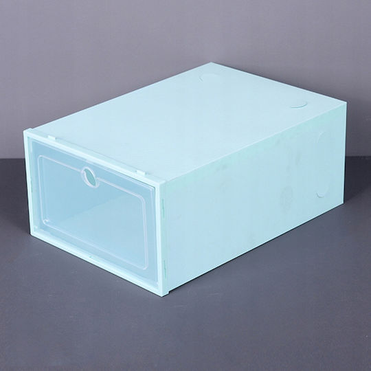 Cutie Din Plastic Pentru Depozitarea Pantofilor Albastră 23.5x33x13cm