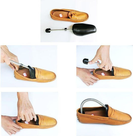 Set Of 2 Shoe Wedges, Zola®, Solid Plastic, Adjustable, Size 35-41, Black