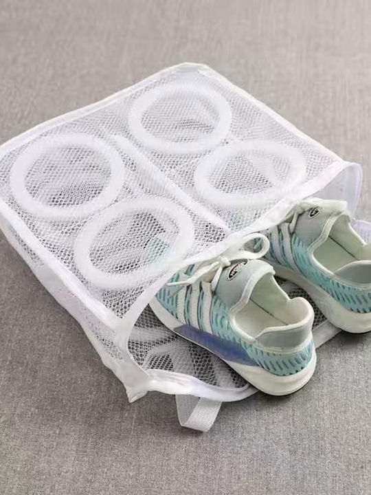 Pungă de spălat pantofi, Zola®, plastic, 28x23x9 Cm, alb