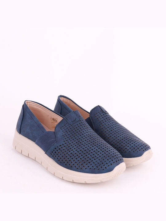 Anatomic Help Anatomisch Damen Slip-Ons Blau