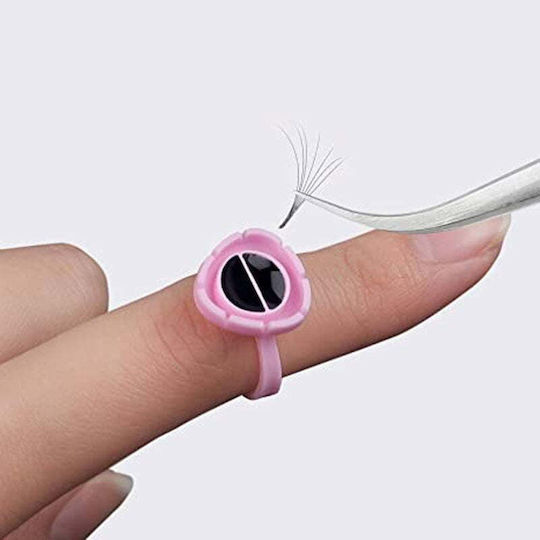 Δαχτυλίδι/ Θήκη Για Κόλλα Βλεφαρίδων 100τμχ - Lash Glue Holder Ring