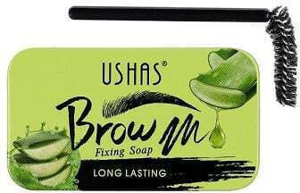 Săpun pentru stilizarea sprâncenelor, Ushas, săpun pentru fixarea sprâncenelor, perie inclusă, Aloe Vera