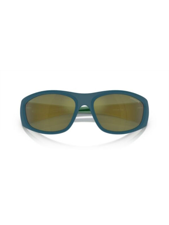 Arnette Men's Sunglasses with Blue Plastic Frame and Green Mirror Lens AN4331 29266R