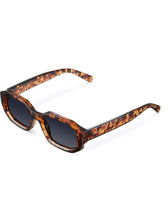 Meller Women's Sunglasses with Brown Tartaruga Plastic Frame and Black Polarized Lens KESI-TIGCAR